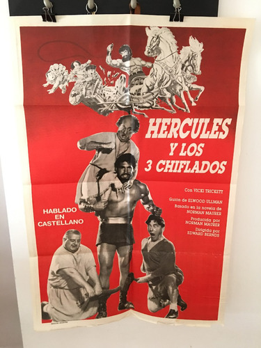 Afiche Cine - Hercules Y Los Tres Chiflados - Deteriorado