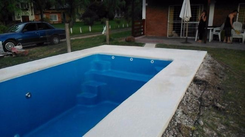 Imagen 2 de 7 de Pileta De Fibra 6x3,1x1,5 Rectangular Con Banco Reforzada