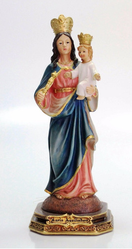 Nossa Senhora Auxiliadora Imagem Resina Escultura 17cm