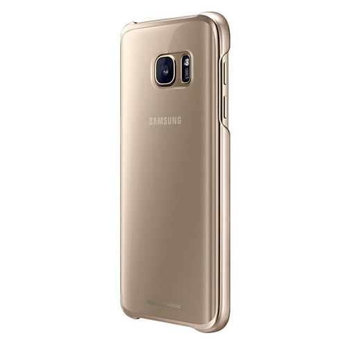 Estuche Forro Samsung S7 Clear Cover Dorado