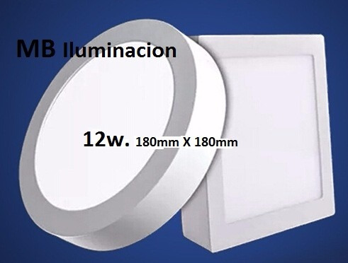 Imagen 7 de 10 de Pack X 8 Plafon Panel Led Cuadrado Exterior 18w Calido/ Frio