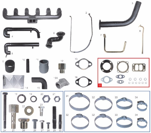 Kit Turbo Caminhao Vw Mwm 229/6 Sem Turbina