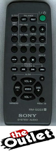 Control Remoto Rm-sgs3 Equipo De Audio Sony