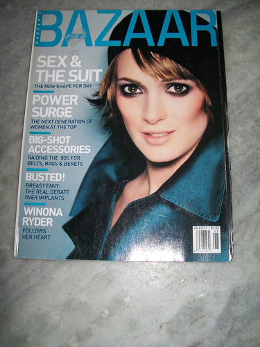 Revistas Bazaar Americana - Winona Ryder - 08/2000