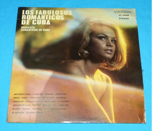Los Fabulosos Románticos De Cuba Orquesta Lp Vinilo Marimba