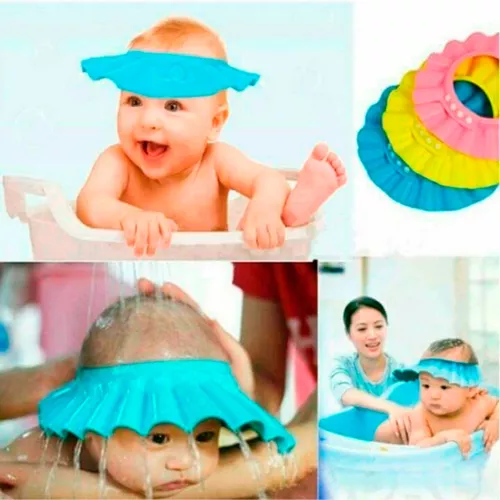 Visera Para Baño De Bebés Y Niños Ajustable Gorro Protector