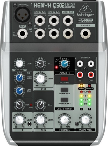 Behringer Mixer Xenyx Q502 Usb Mezcladora 5 Canales Q502usb