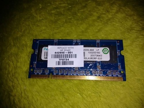 Memoria Ram Ddr2 Pc2-4200 512mb Notebook