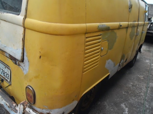 Kombi Furgao Vw Van Corujinha 1970 Funcionando Lisa De Lata