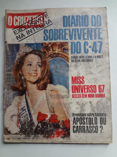 Revista O Cruzeiro Julho De 1967 Miss Universo
