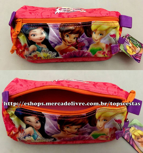 Imagem 2 de 6 de Estojo Escolar Duplo Tinker Bell Fadas Disney Chenson