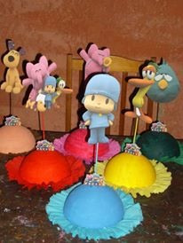 Centros De Mesa De Pocoyo En Media Esfera De 35cm 4x1050