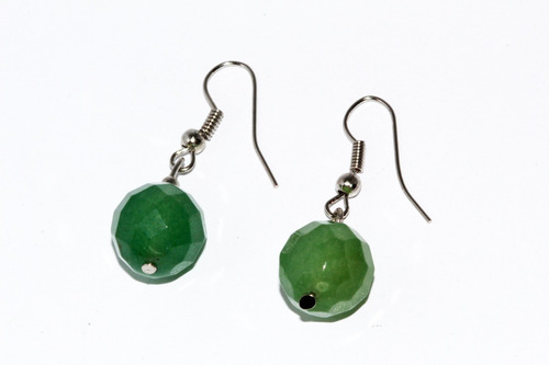 Aretes Piedranatural Aventurina Verde Mediano Biselado Arp31