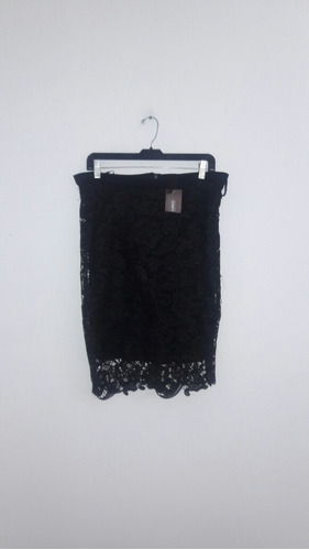 Falda Elasticada Marca Mor Color Negro Talla S 