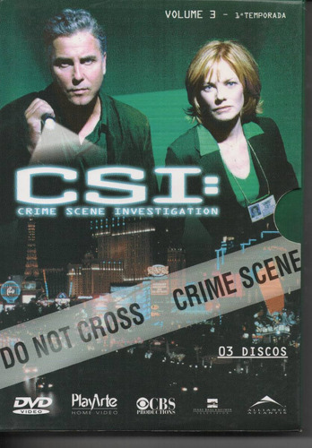 Dvd - Box Csi: Volume 3 - 1ª Temporada - Seminovos = Novos