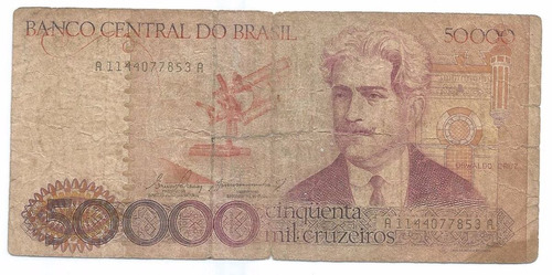 Brasil - C-172, 50.000 Cruzeiros, 1984, Série 1144ª, Bc Rara