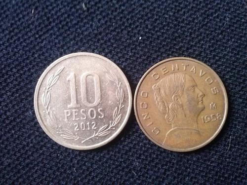Moneda México Cinco Centavos Bronce 1958 (c31)