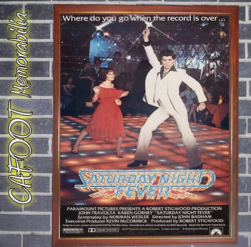 Fiebre De Sabado Por La Noche Travolta Poster Enmarcado
