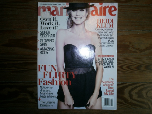 Marie Claire February 2013 Heidi Klum No Vogue Elle Tatler
