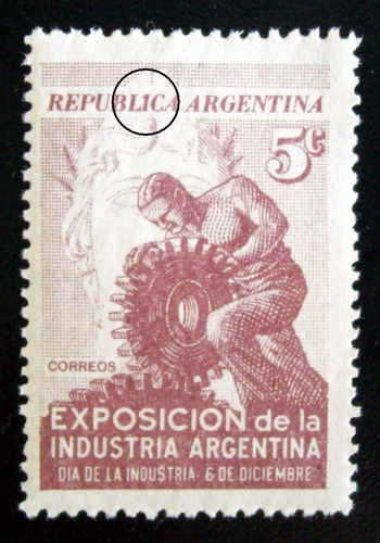 Argentina, Sello Gj 941 Día Industria Punto L I Mint L6284