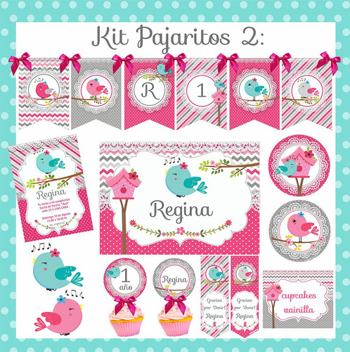 Kit Imprimible Pajaritos 2