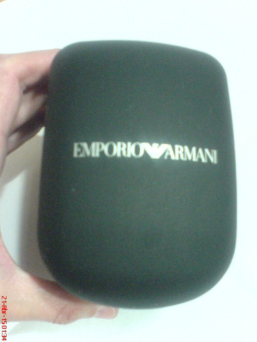 Emporio Armani   Estuche -presentacion  En Cuero Engomado