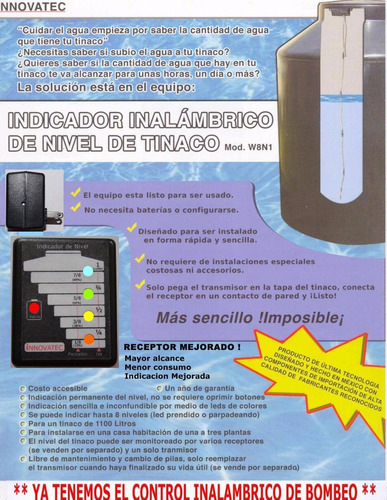 Indicador De Nivel Tinaco Inalambrico (wireless) 1100lt