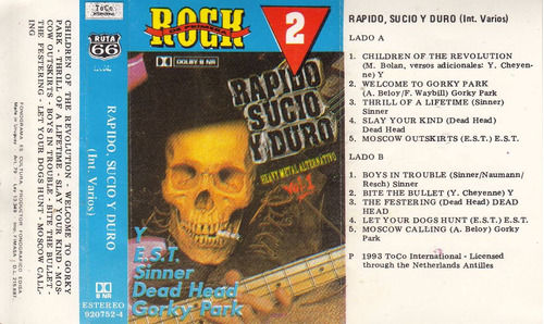 1993 Uruguay Cassete Compilado Heavy Metal Muy Raro Gorky