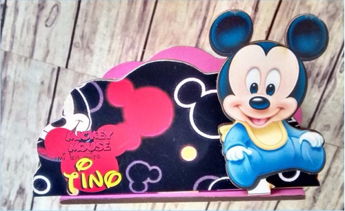 Servilleteros Souvenirs Mickey Mouse Bebe X 6unidades