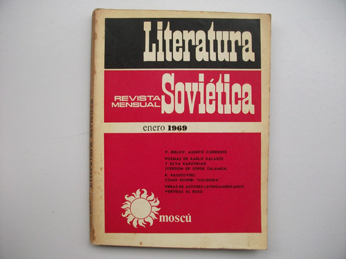 Revista Mensual Literatura Soviética - Enero 1969 - Moscú