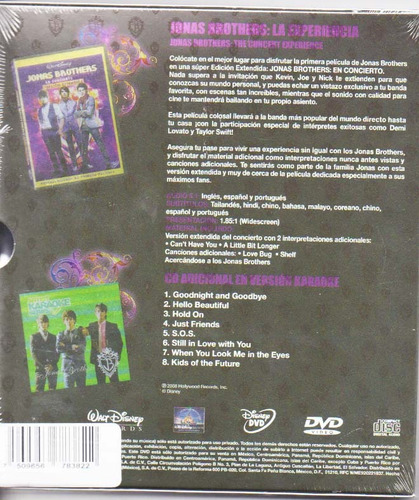 Jonas Brothers En Concierto (dvd Y Cd) Nuevo Y Original