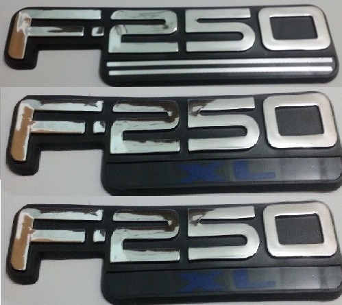 Kit Emblemas F-250 Xl F250 Xl Traseiro E Laterias + Brinde