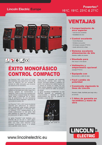 Soldadora Mig-mag Powertec 191 C Lincoln Electric 220v