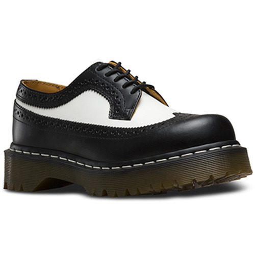 Zapato Hombre 3989 Bex Black+white Smooth N/b Dr Martens