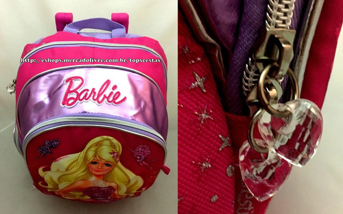 Imagem 2 de 6 de Mochila G De Rodinhas Barbie Moda E Magia Original Sestini