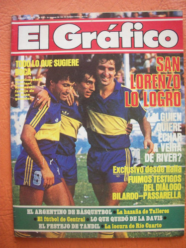 El Grafico 3415 19/3/1985 Lo Que Sugiere Boca - San Lorenzo