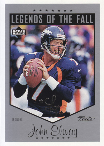 1999 Ud Retro Legends Otf Silver John Elway /75 Broncos Sp