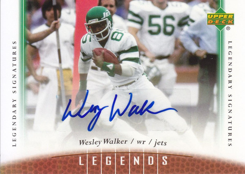 2006 Upper Deck Legends Hof Autografo Wesley Walker Wr Jets