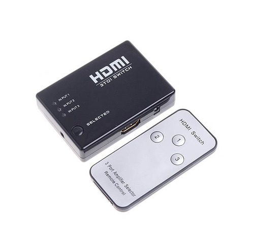 Imagen 2 de 6 de Switch Hdmi 3 X 1 Con Control Remoto (3 Entradas 1 Salida)