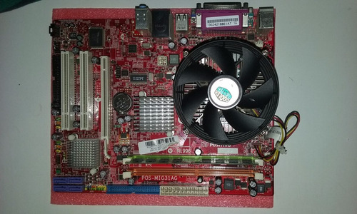 Placa Mãe 775+intel Core 2 Duo E6320+memória De 2gb Usado