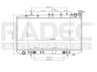 Radiador Nissan Tsuru Iii 2003-2004-2005 V16 1.6 Lts Auto