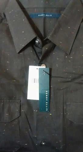 Perry Ellis Camisa De Manga Larga Para Caballero Talla M.