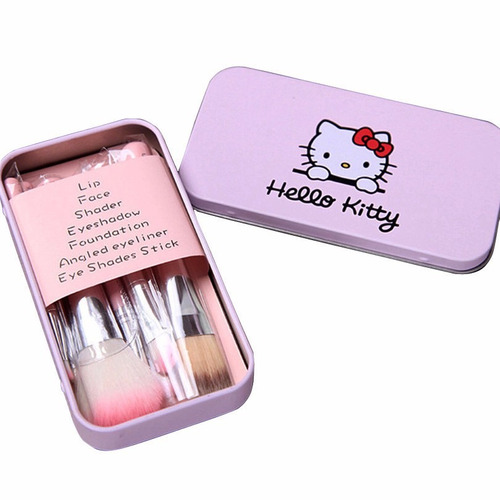 Kit Pinceis Maquiagem Hello Kitty - Pronta Entrega