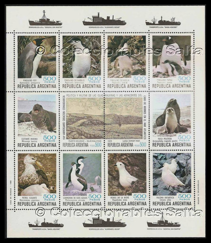 Fauna Antártica, 2 Bloques Mint, P/mt 24-5, Gj Hb 43-4