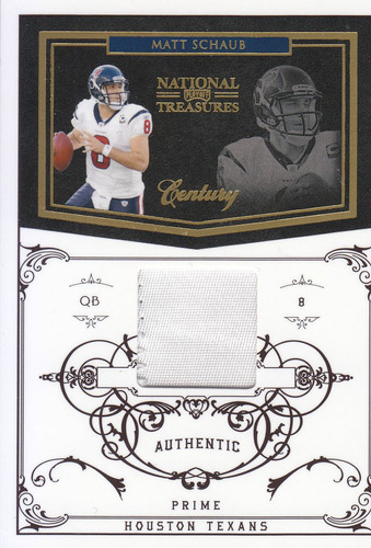 2011 Nt Century Prime Patch Matt Schaub 21/50 Qb Texans