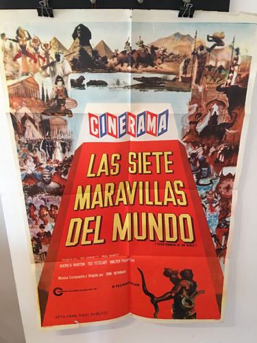 Afiche Original De Cine - Las 7 Maravillas Del Mundo