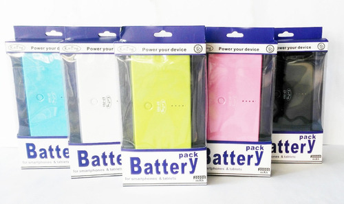 Imagen 3 de 5 de Power Bank Bateria Externa Portatil 20,000 Mah 4 Cargas Cel