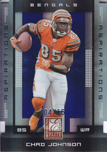 2008 Elite Aspirations Die Cut Chad Johnson 4/15 Wr Bengals