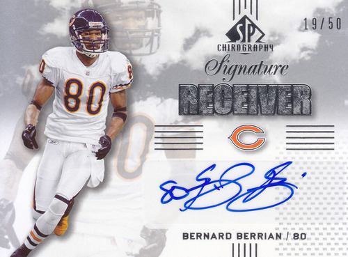 2007 Sp Silver Receiver Autografo Bernard Berrian Bears /50