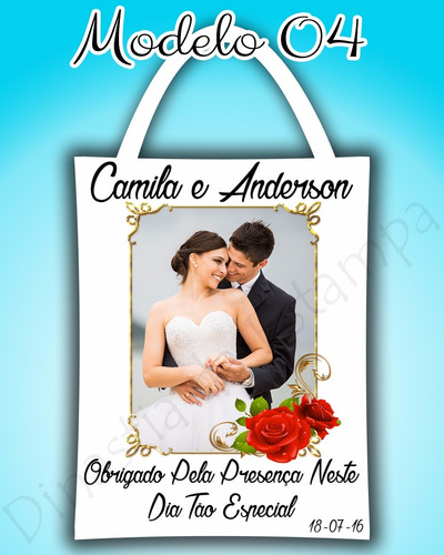 50 Sacola 15x20 Bolsa Lembrançinha Personalizada Casamento